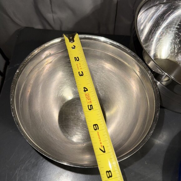 Stainless Steel Mixing Bowls Set Of 2 7.5” & 9.5” - Picture 4 of 15